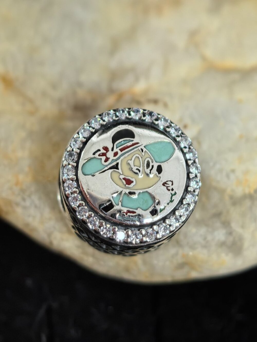 Pandora Disney Riviera Resort Button Charm, S925 Silver Jewelry (Women's)